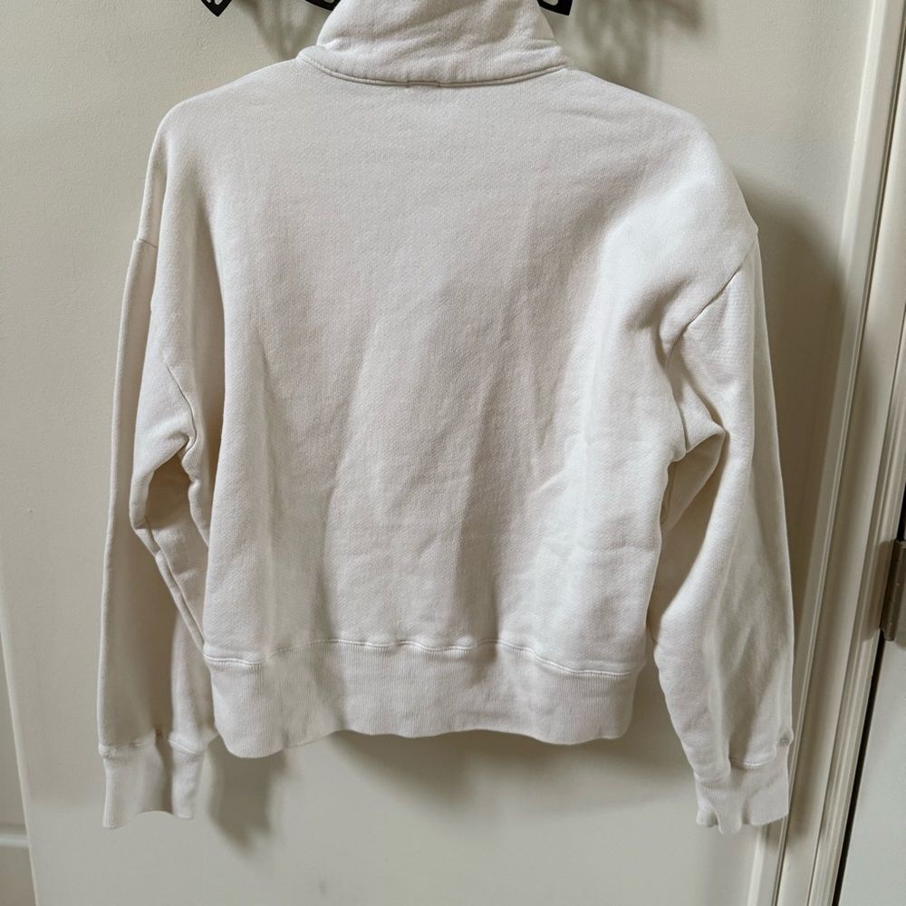 re/done Hanes 70s Half-zip Sweatshirt in Off-White L - Picture 8 of 12